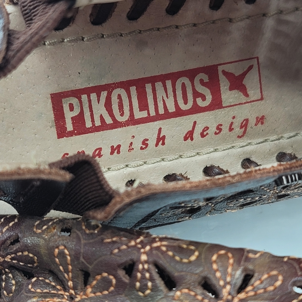Pikolinos Romana Leather Slingback Wedge Sandals, Vintage, Womens 37 6.5 7 - Picture 15 of 16